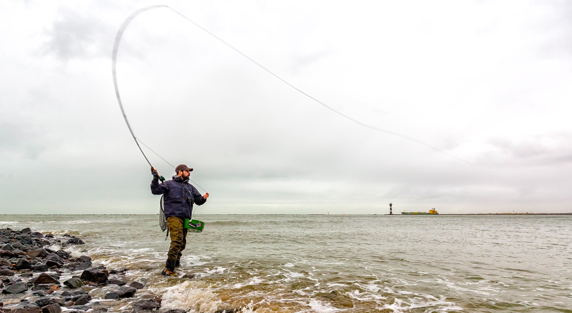 Fly fishing for seabass