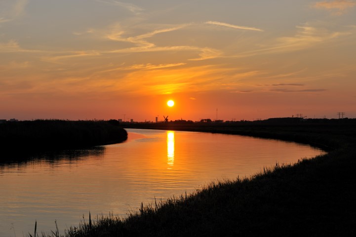 Sunset at the water