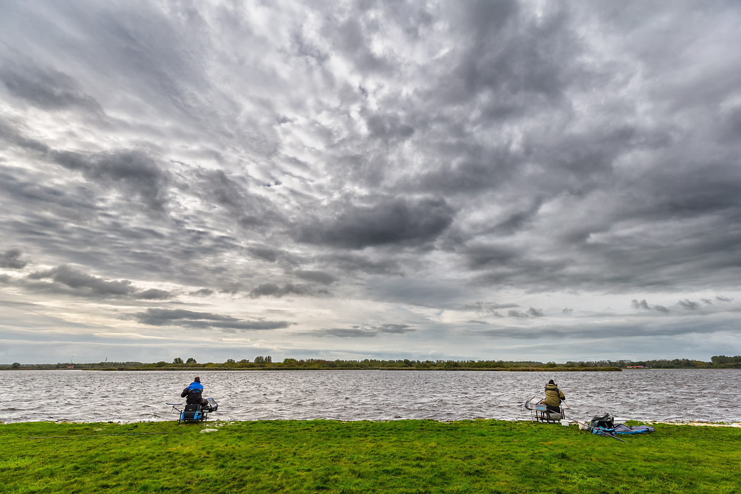Fishing along the Lauwersmeer