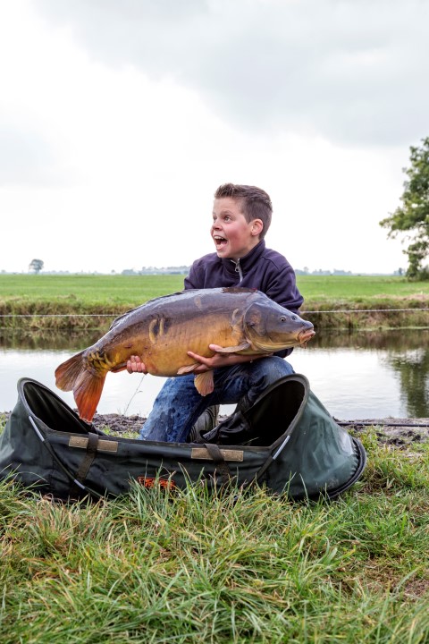 Grote spiegelkarper uit de polder